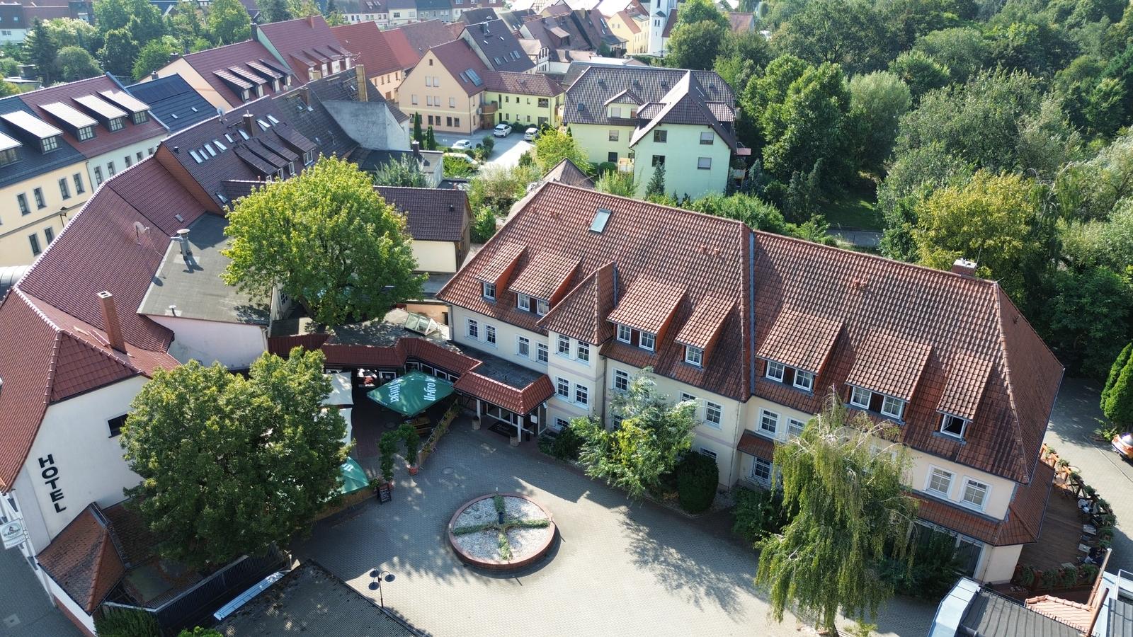 Hotel National Bad Düben aus der Vogelperspektive